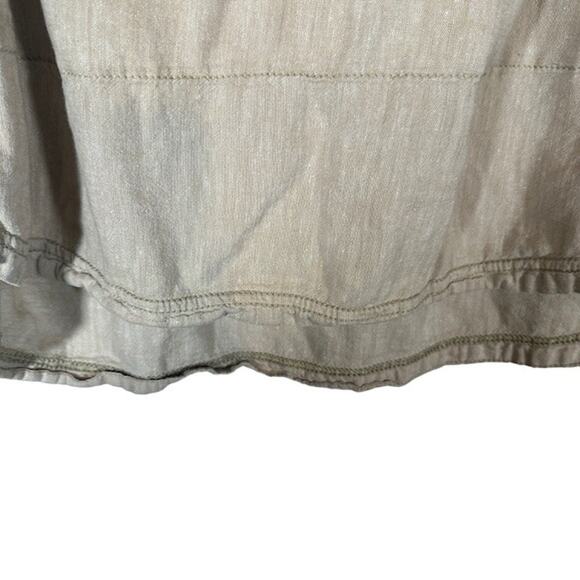 Columbia Beige Long Sleeve Hooded Cotton Hemp Blend Hiking Shirt Women Sz S - Picture 6 of 12